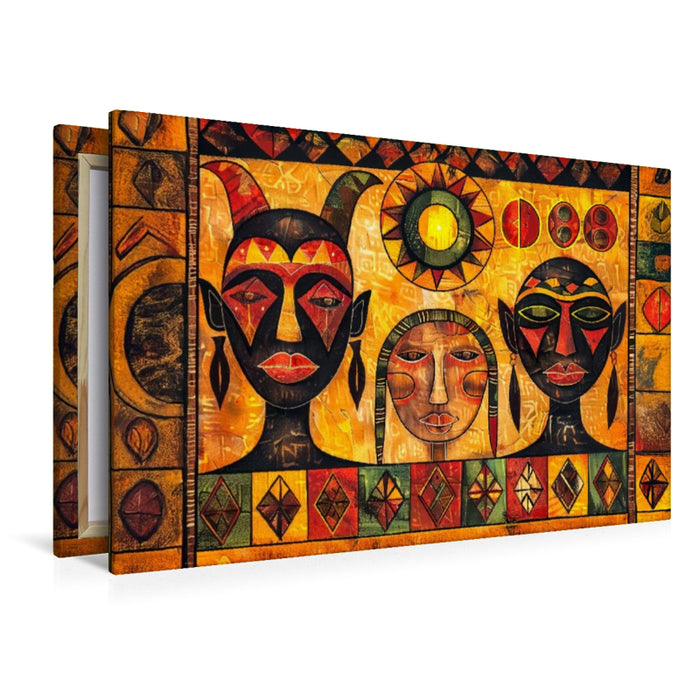 Premium Textil-Leinwand Afrikanische Frauen unter der Sonne
