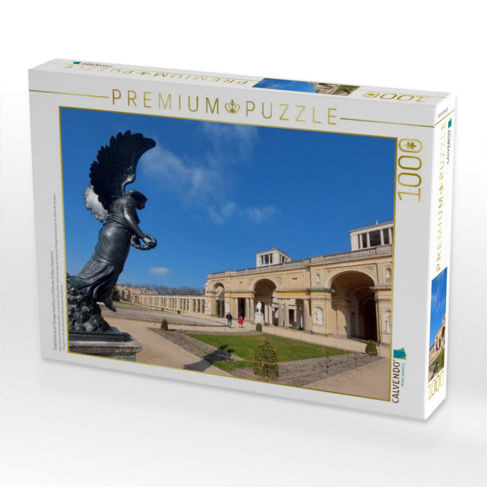 Engelsstatue am Orangerieschloss im Park von Schloss Sanssouci - CALVENDO Foto-Puzzle'