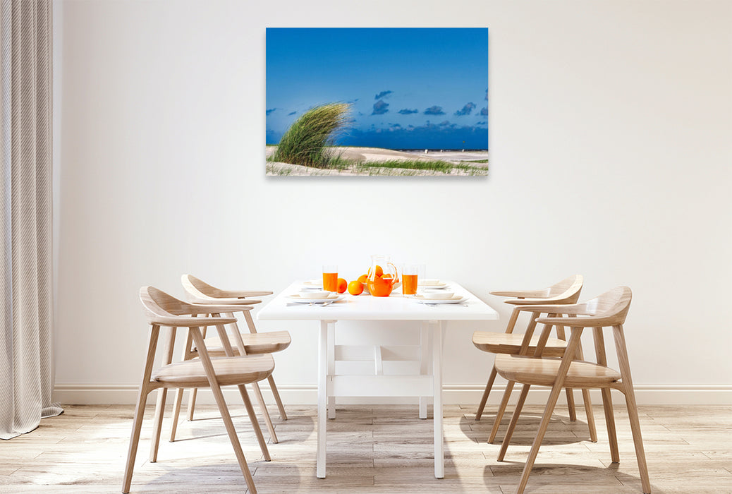 Premium Textil-Leinwand Strandbewuchs