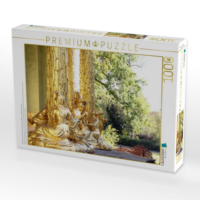 Figuren am Chinesischen Teehaus im Park von Schloss Sanssouci - CALVENDO Foto-Puzzle'