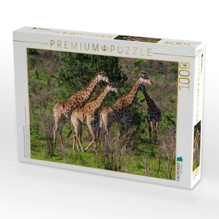 Giraffen unterwegs zum Wasserloch, Südafrika - CALVENDO Foto-Puzzle'