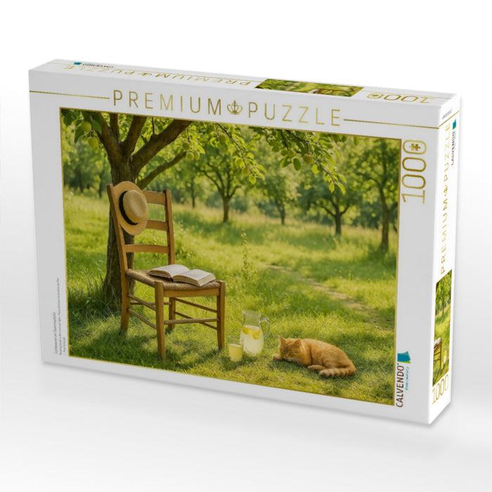 Lesepause im Sommerlicht - CALVENDO Foto-Puzzle'