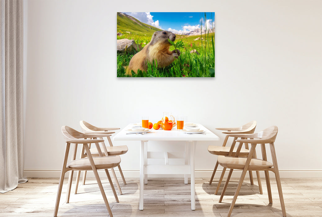 Premium Textil-Leinwand Ein herrlicher Fressplatz