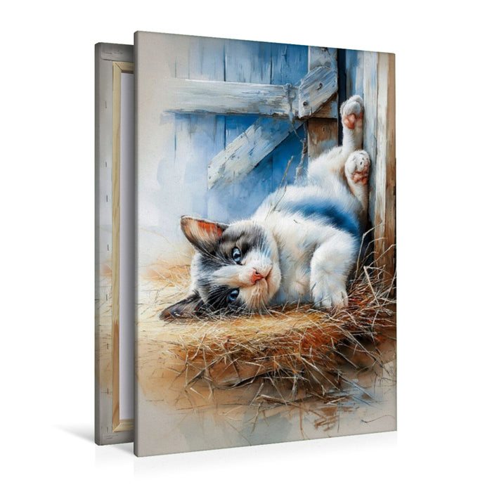 Premium Textil-Leinwand Wenn die Katze ruht ...