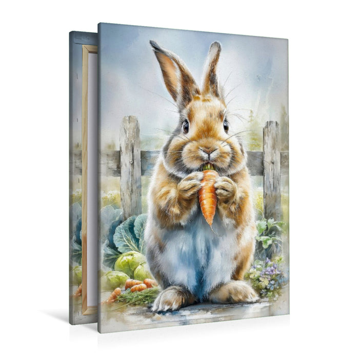 Premium Textil-Leinwand So eine knackige Möhre ist lecker