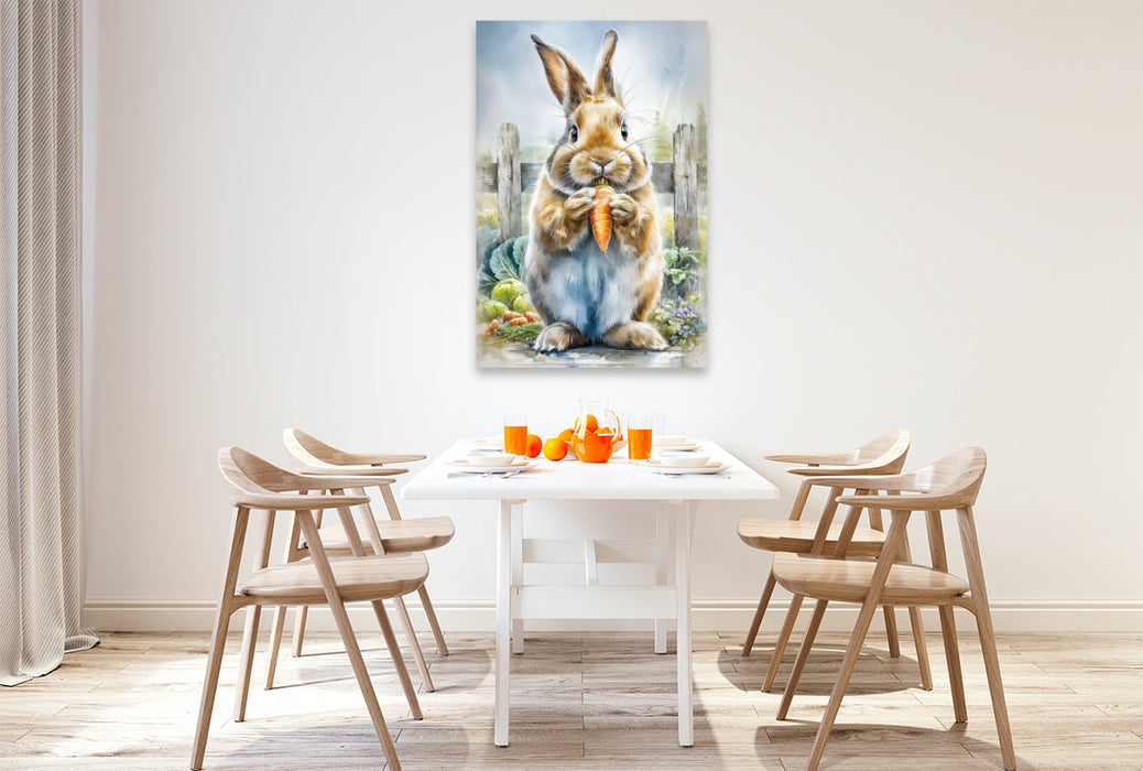 Premium Textil-Leinwand So eine knackige Möhre ist lecker