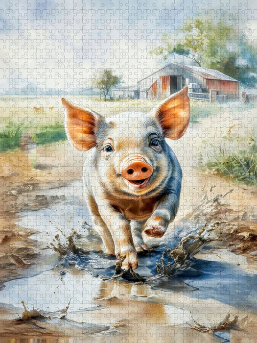Welch ein Schweineglück - CALVENDO Foto-Puzzle'
