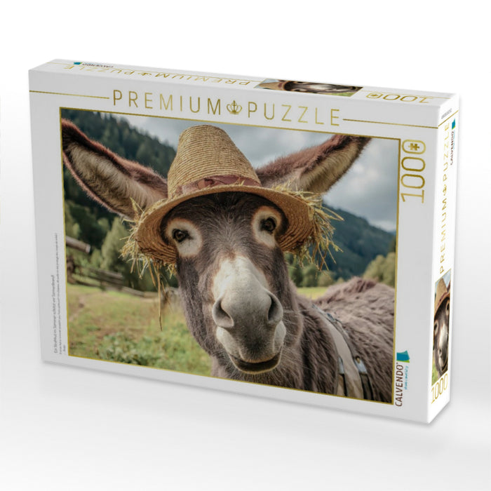 Ein Strohhut im Sommer schützt vor Sonnenbrand! - CALVENDO Foto-Puzzle'