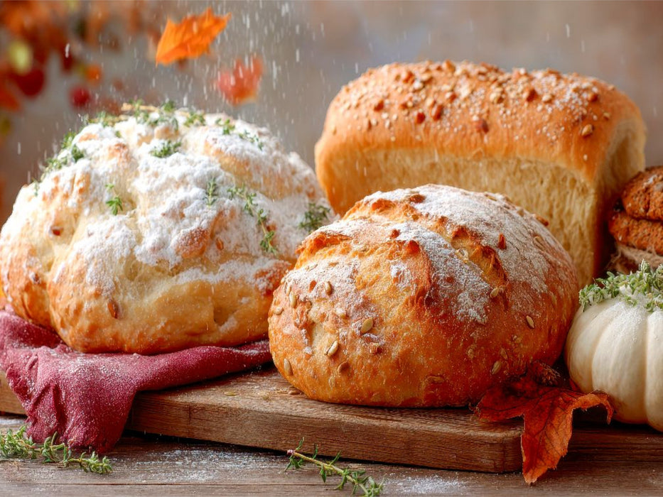 Im Herbst lockt das Kürbis- und das Roggenbrot - CALVENDO Foto-Puzzle'