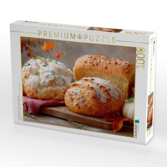 Im Herbst lockt das Kürbis- und das Roggenbrot - CALVENDO Foto-Puzzle'