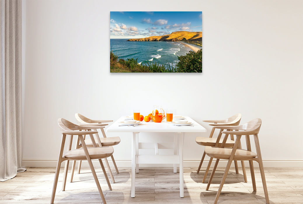 Premium Textil-Leinwand Abendstimmung am Strand