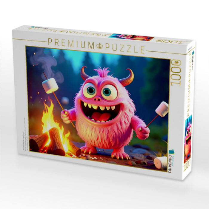 Monsterchen am Lagerfeuer - CALVENDO Foto-Puzzle'