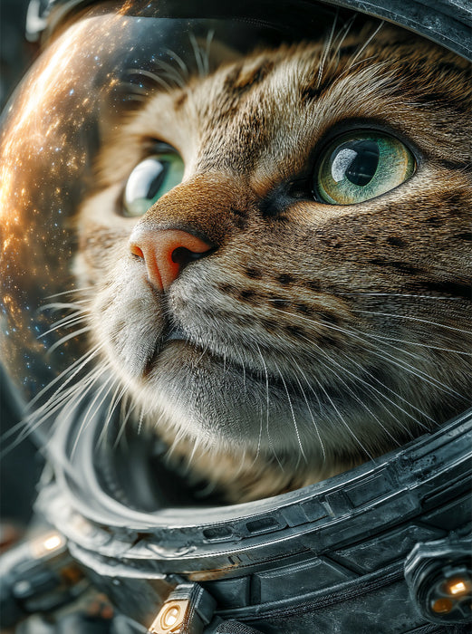 Katze mit Raumanzug im Weltall als Astronaut - CALVENDO Foto-Puzzle'