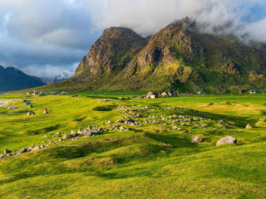 Am Strand von Uttakleiv, Lofoten - CALVENDO Foto-Puzzle'