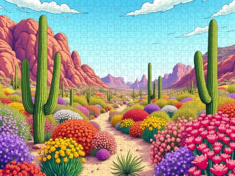 Super Bloom in der kalifornischen Wüste - CALVENDO Foto-Puzzle'