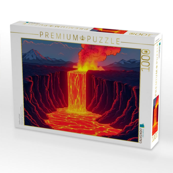Lavafluss auf Island - CALVENDO Foto-Puzzle'