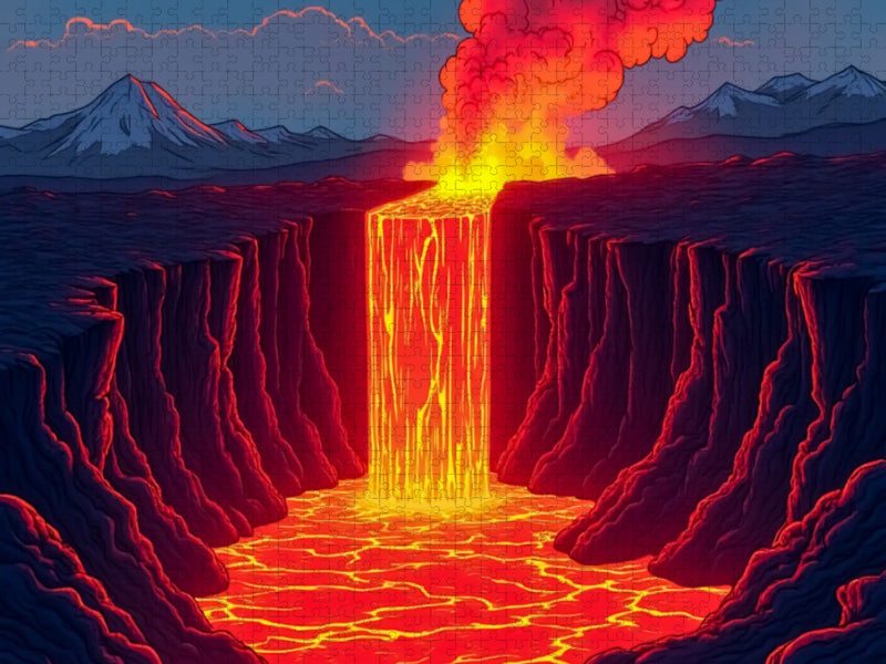 Lavafluss auf Island - CALVENDO Foto-Puzzle'