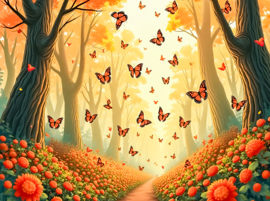 Monarchfalter-Migration in Mexiko - CALVENDO Foto-Puzzle'