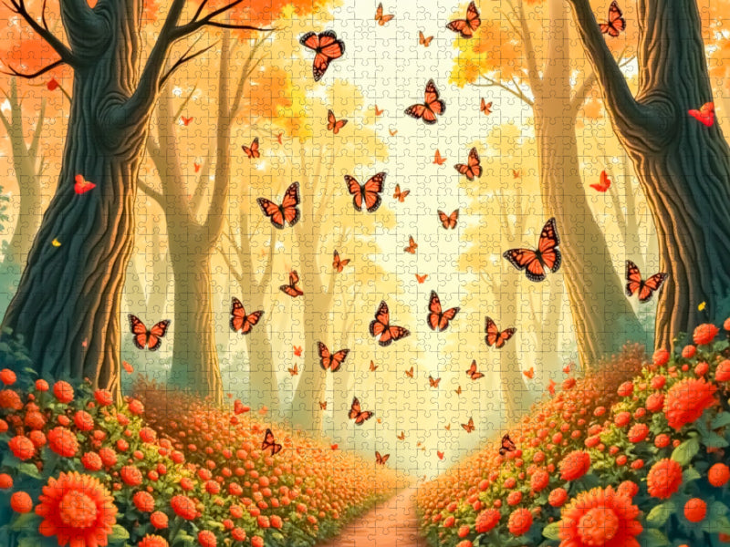 Monarchfalter-Migration in Mexiko - CALVENDO Foto-Puzzle'