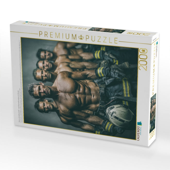 Feuer und Leidenschaft - sexy Feuerwehrmänner im Einsatz - CALVENDO Foto-Puzzle'