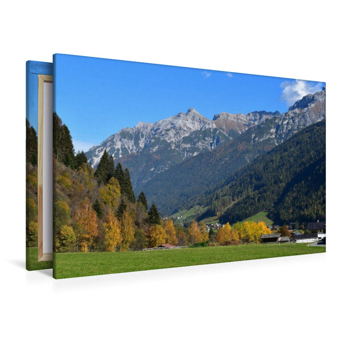 Premium Textil-Leinwand Herbst im Stubaital bei Milders