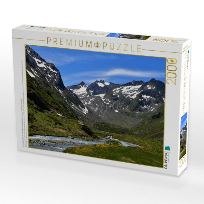 Schöne Landschaft mit Bergen oberhalb der Franz-Senn-Hütte im Stubaital - CALVENDO Foto-Puzzle'