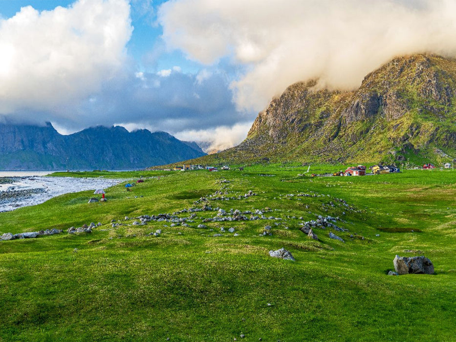 Uttakleiv Strand im Abendlicht, Lofoten - CALVENDO Foto-Puzzle'
