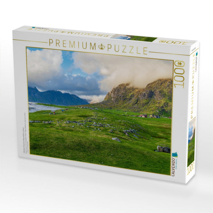 Uttakleiv Strand im Abendlicht, Lofoten - CALVENDO Foto-Puzzle'