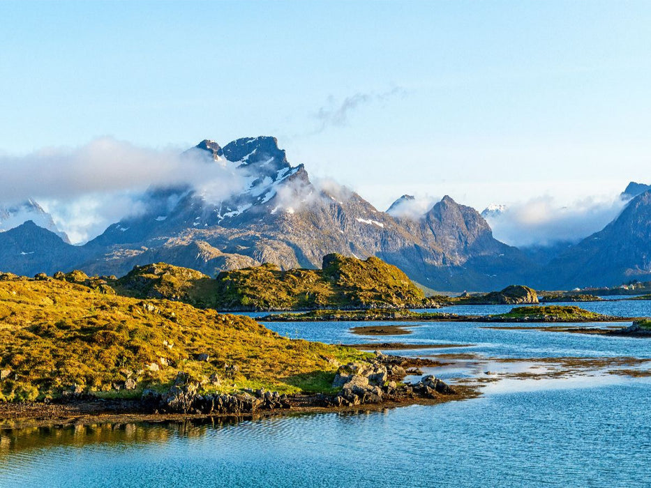 Fjord-Landschaft, Lofoten - CALVENDO Foto-Puzzle'
