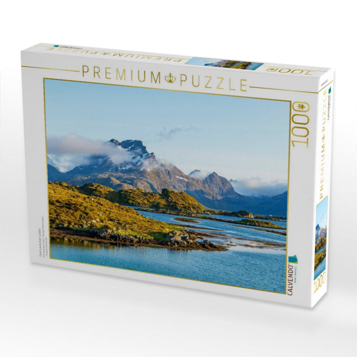 Fjord-Landschaft, Lofoten - CALVENDO Foto-Puzzle'
