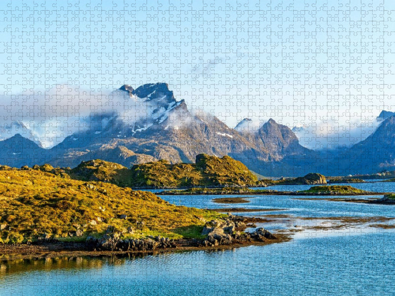 Fjord-Landschaft, Lofoten - CALVENDO Foto-Puzzle'