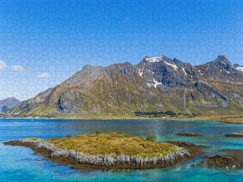 Landschaft bei Fredvang, Lofoten - CALVENDO Foto-Puzzle'