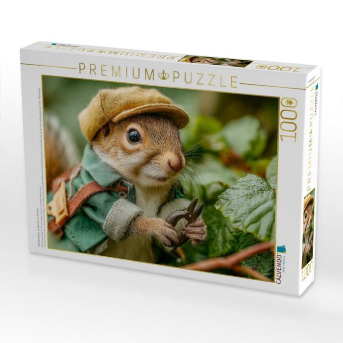 Eichhörnchen als Gärtner im Grünen - CALVENDO Foto-Puzzle'