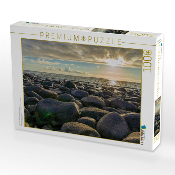Uttakleiv Strand am Abend, Lofoten - CALVENDO Foto-Puzzle'