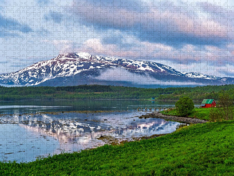 Mitternachtslicht auf Senja - CALVENDO Foto-Puzzle'