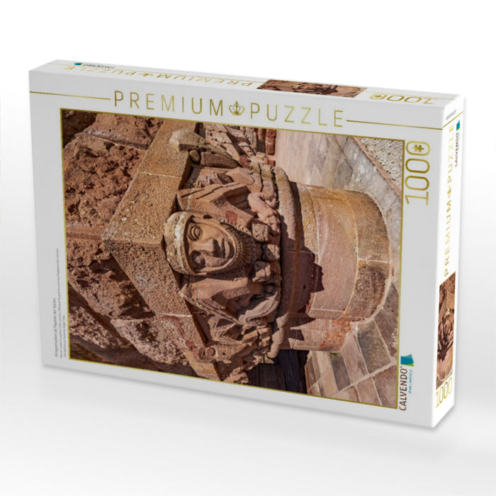 Kriegermasken als Kapitäle der Säulen - CALVENDO Foto-Puzzle'