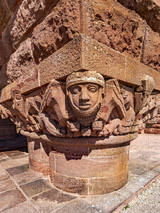 Kriegermasken als Kapitäle der Säulen - CALVENDO Foto-Puzzle'