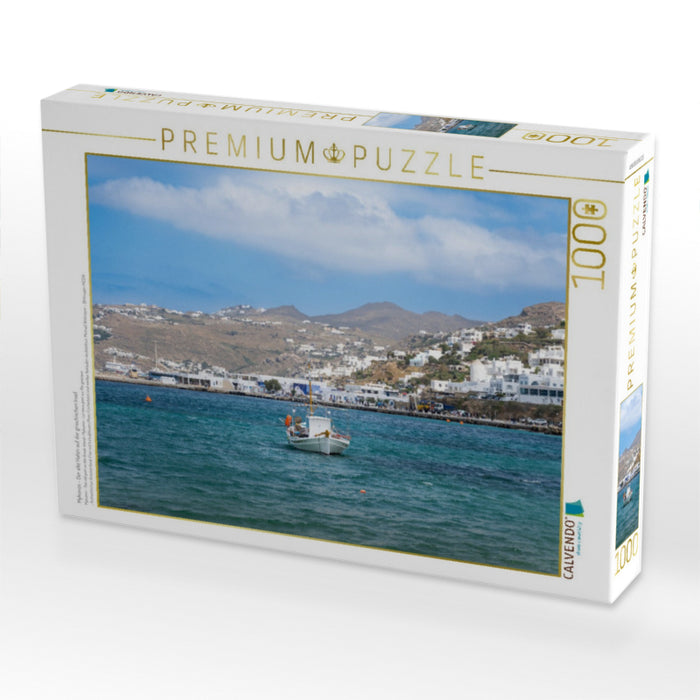 Mykonos - Der alte Hafen auf der griechischen Insel - CALVENDO Foto-Puzzle'