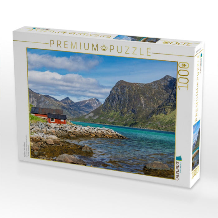 Fjord auf den Lofoten - CALVENDO Foto-Puzzle'