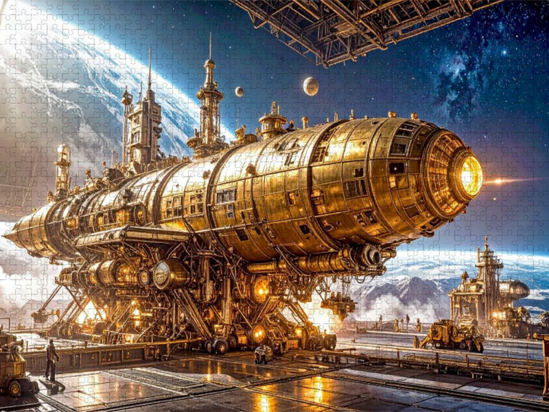 Startrampe auf einer Raumstation - CALVENDO Foto-Puzzle'