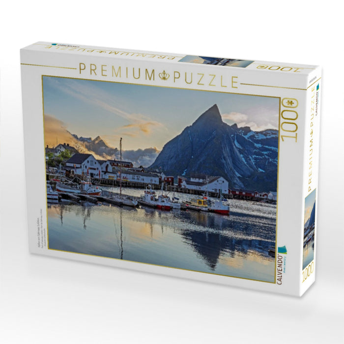 Hafen von Sakrisøy, Lofoten - CALVENDO Foto-Puzzle'
