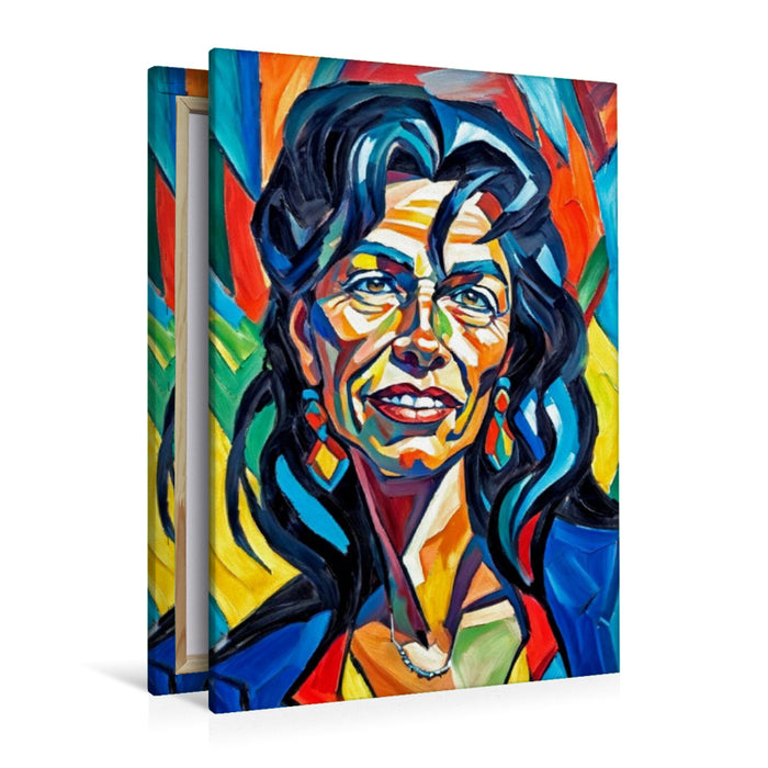 Premium Textil-Leinwand Sonja im Stil von Ernst Ludwig Kirchner