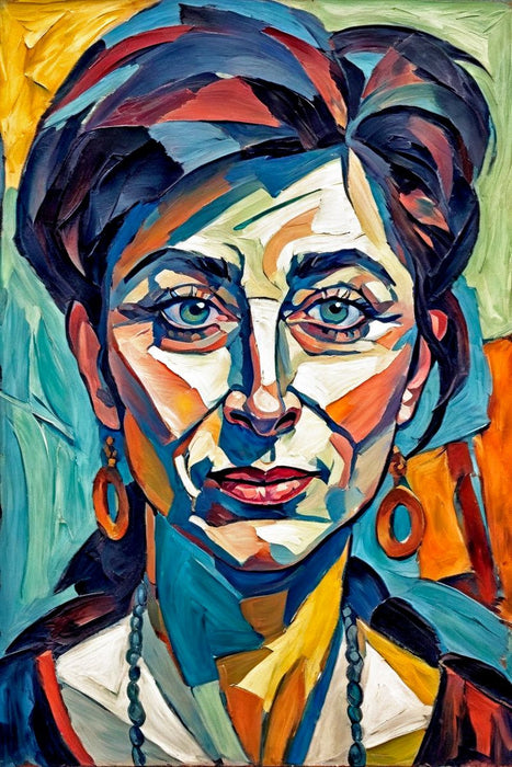 Premium Textil-Leinwand Jabina im Stil von Ernst Ludwig Kirchner