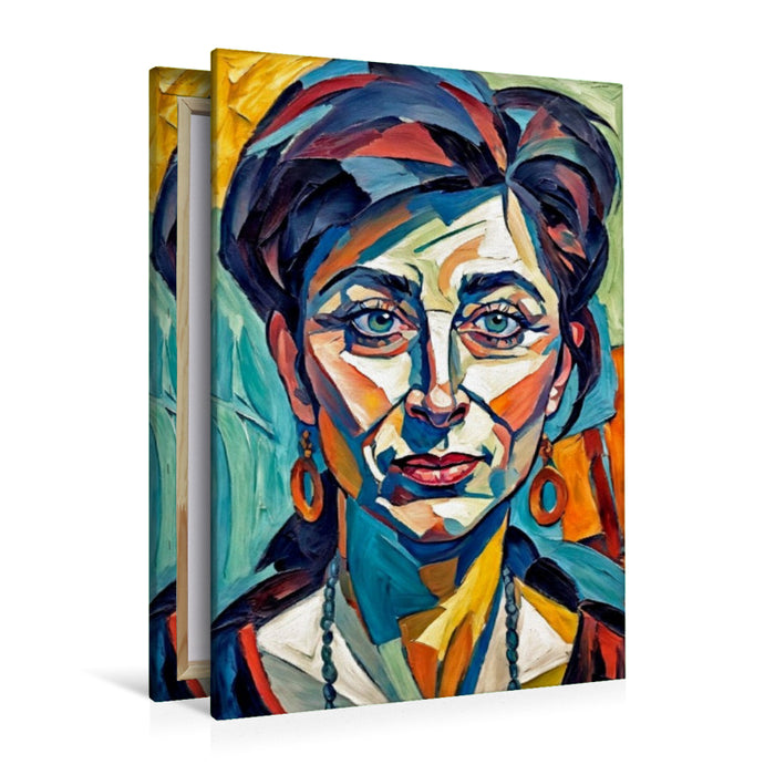 Premium Textil-Leinwand Jabina im Stil von Ernst Ludwig Kirchner