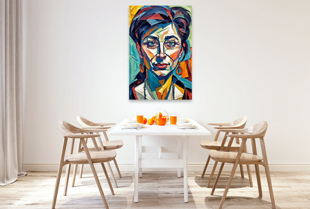 Premium Textil-Leinwand Jabina im Stil von Ernst Ludwig Kirchner