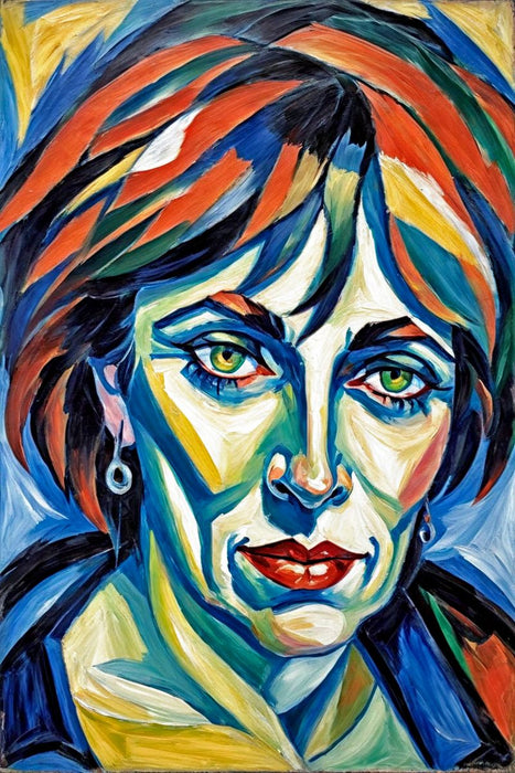 Premium Textil-Leinwand Myrna im Stil von Ernst Ludwig Kirchner