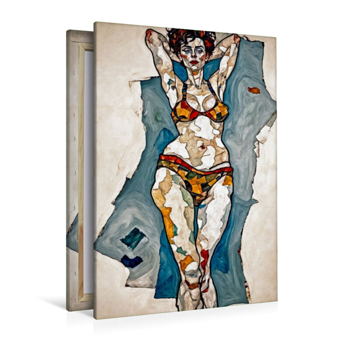 Premium Textil-Leinwand Jabina im Stil von Egon Schiele