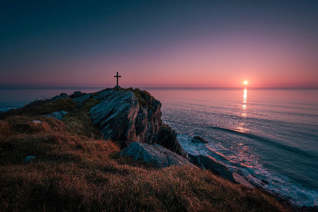 Premium Textil-Leinwand Selig sind, die Frieden stiften; denn sie werden Gottes Kinder heissen. (Matthaeus 5,9)