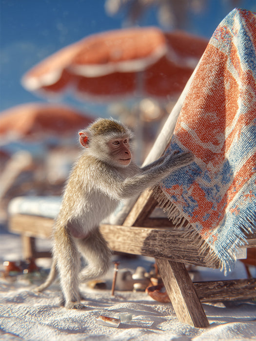 Badetuchdiebstahl am Strand im Urlaub - CALVENDO Foto-Puzzle'