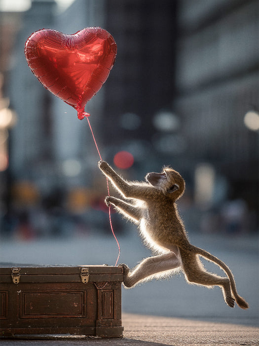 Ballon-Dieb als Geschenk zu Valentinstag - CALVENDO Foto-Puzzle'
